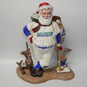 Danbury Mint MLB Arizona Diamondbacks Santa Figurine 2001 ~9"